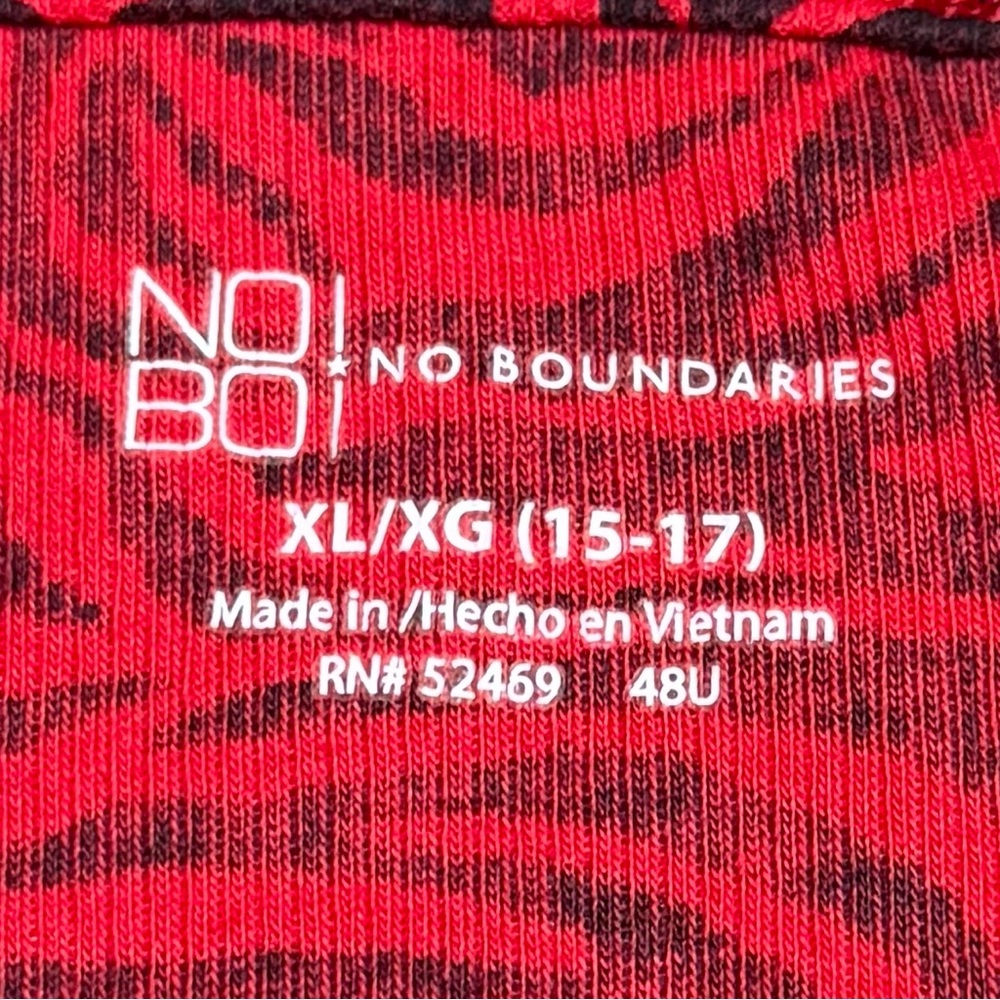 10/$25🦋 Vintage Y2K No Boundaries Red & Black Zebra Print Ribbed Camisole - XL - Picture 12 of 14